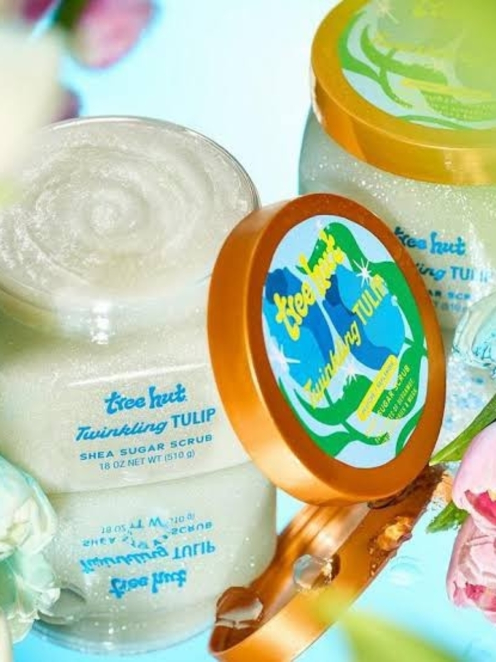 Tree Hut Twinkling Tulip Shea Sugar Scrub - White
